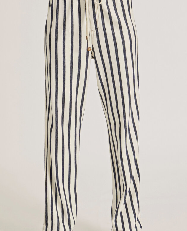 Calça Wide Cós Alto Listrada