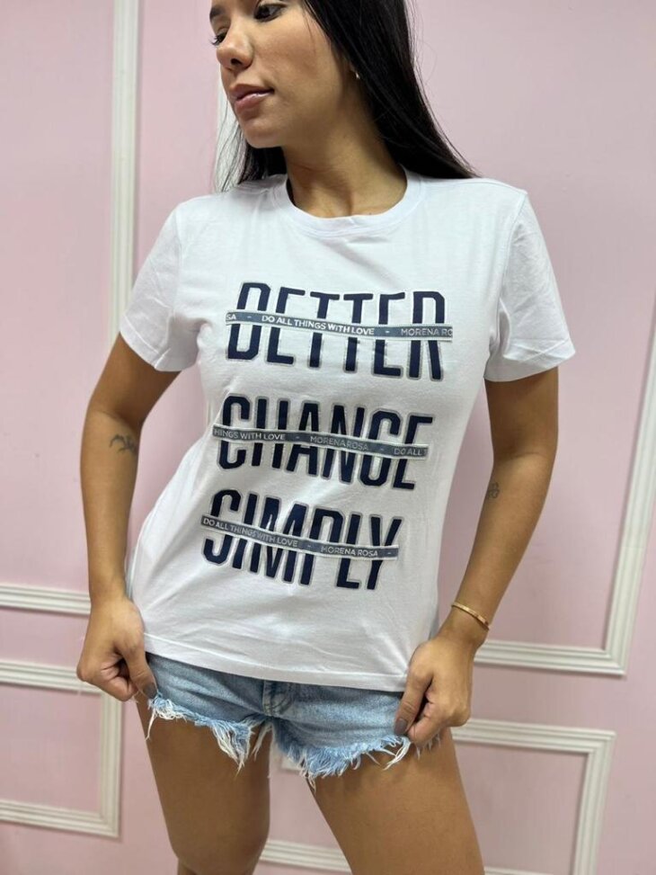 T-shirt Estampada Morena Rosa